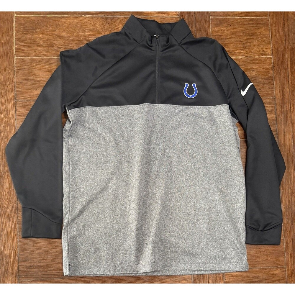 Men’s Indianapolis Colts Nike Golf Size XL 1/4 Zip Grey Jacket Pullover